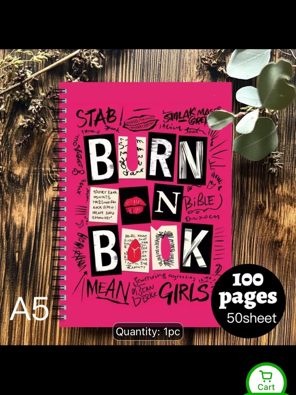 Burn Book Notebook - Hot Pink Spiral Journal